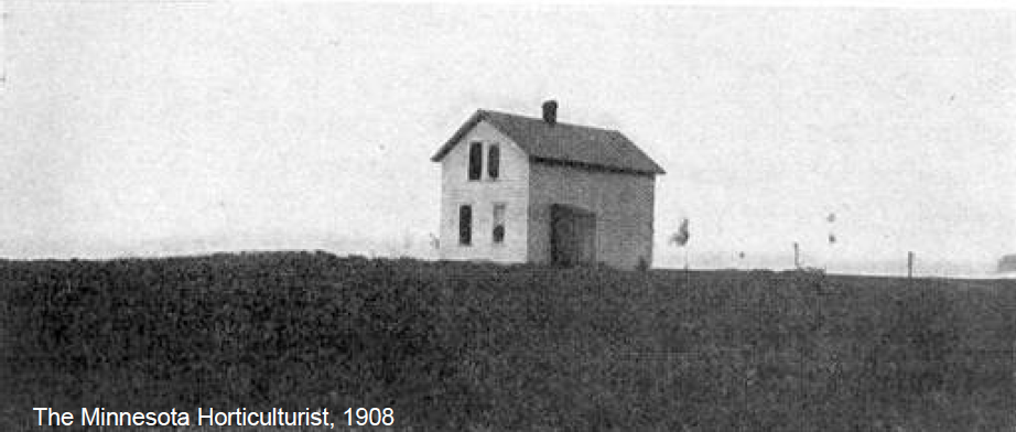 bleak winter scene of minnesota homestead in the 1800s